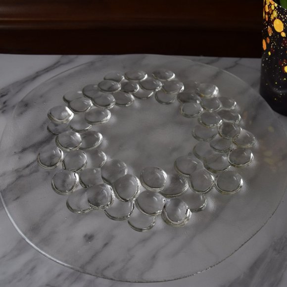 Vintage Glass Serving Cake Platter - Picture 1 of 4
